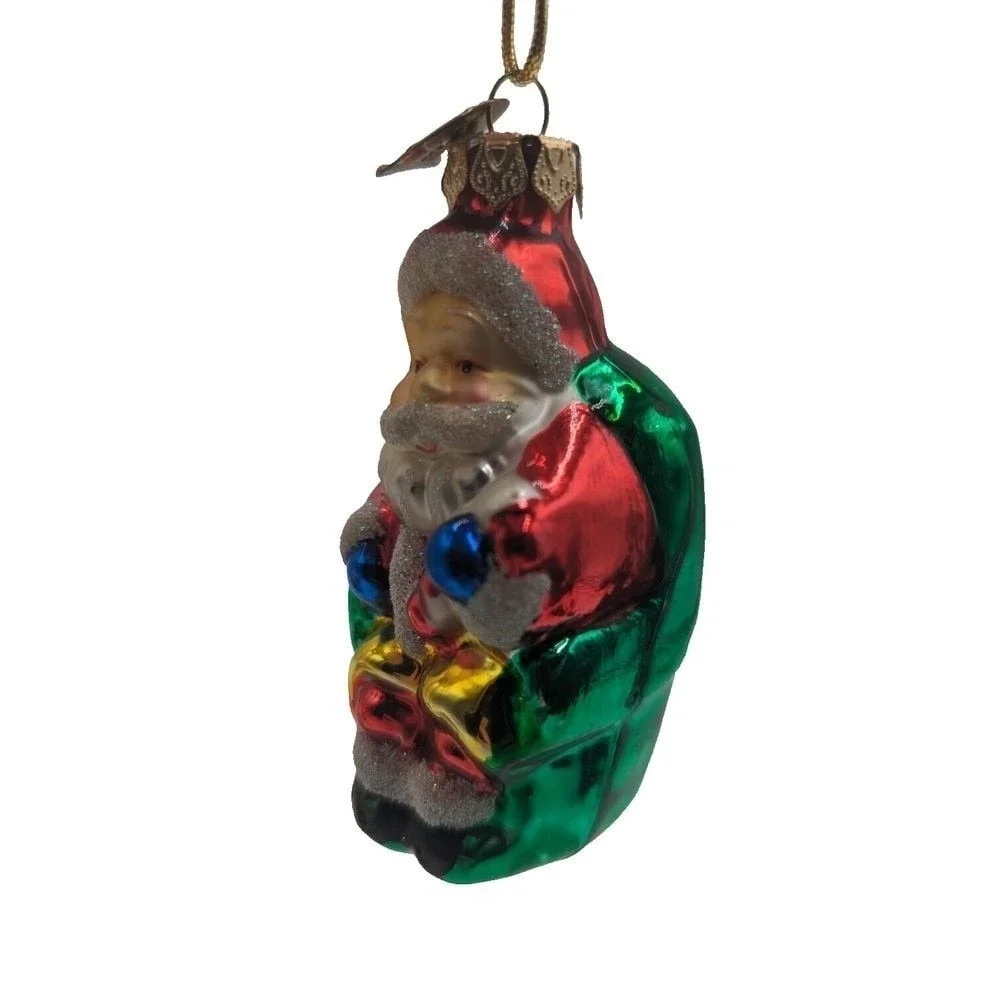 Thomas Pacconi Blown Glass Christmas Ornament Santa Clause